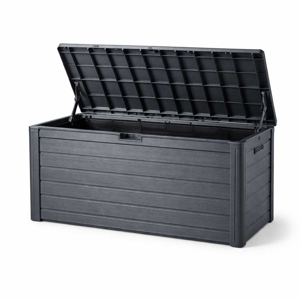 Coffre de jardin Keter 400L résine anthracite avec vérin