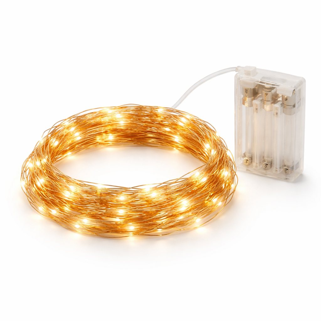 Guirlande lumineuse LED blanc chaud 10 mètres pour extérieur