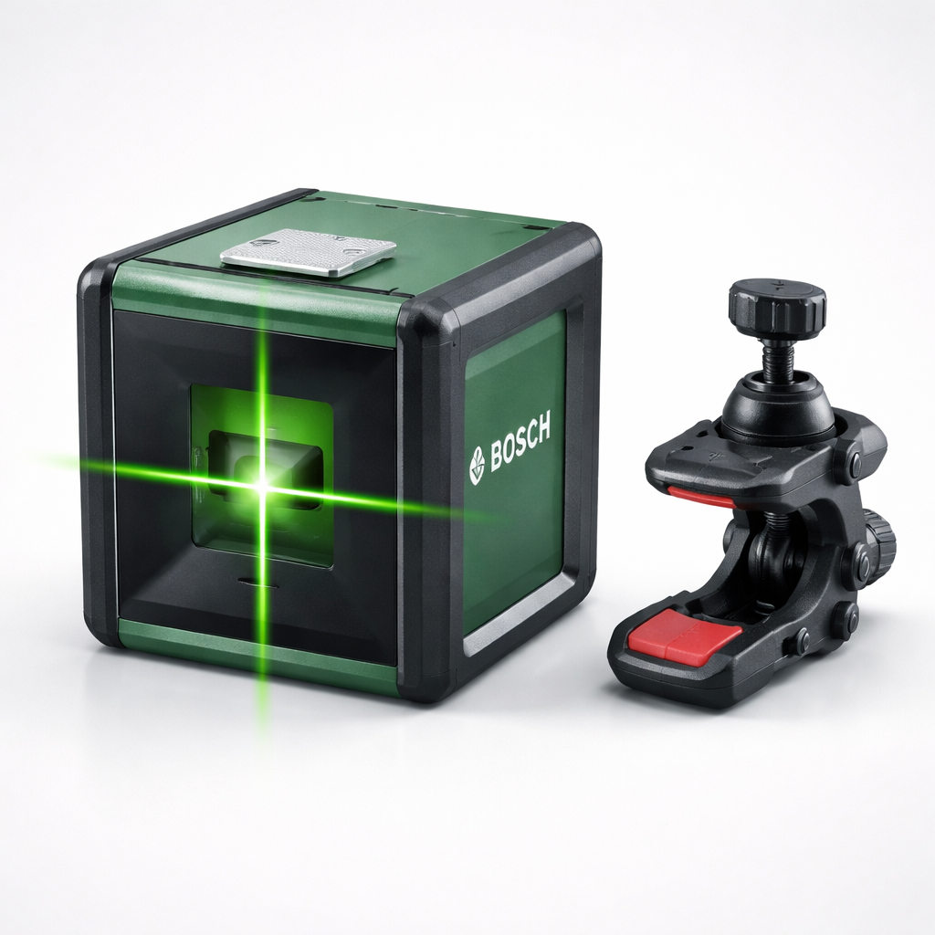 Niveau laser croix Bosch Quigo Green avec pince universelle