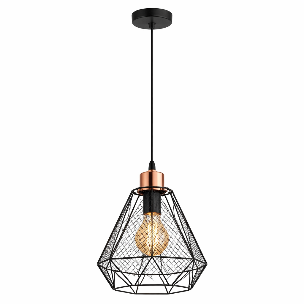 Suspension luminaire Eglo Carlton vintage industriel