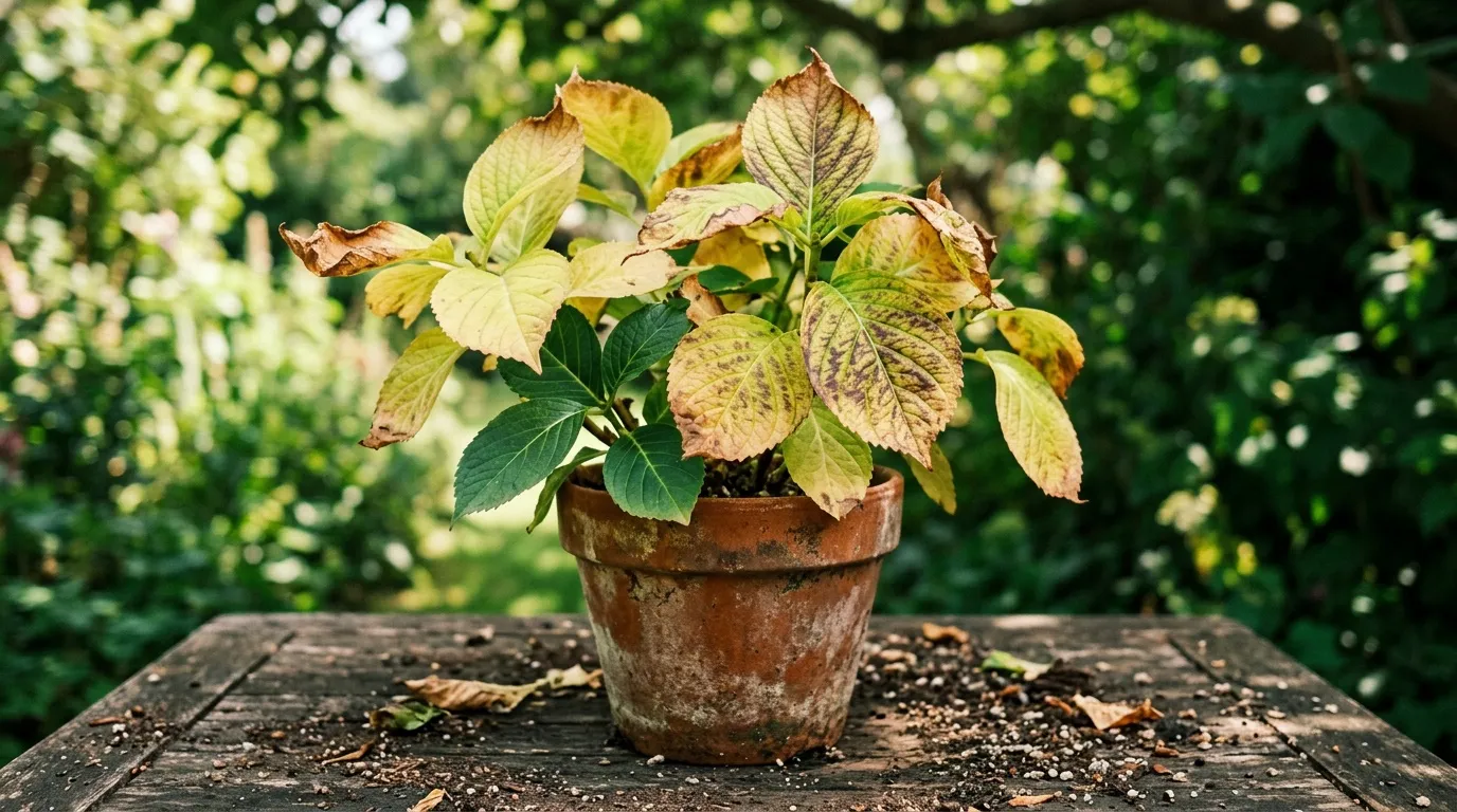 Feuilles d'hortensia jaunes : causes, maladies et solutions