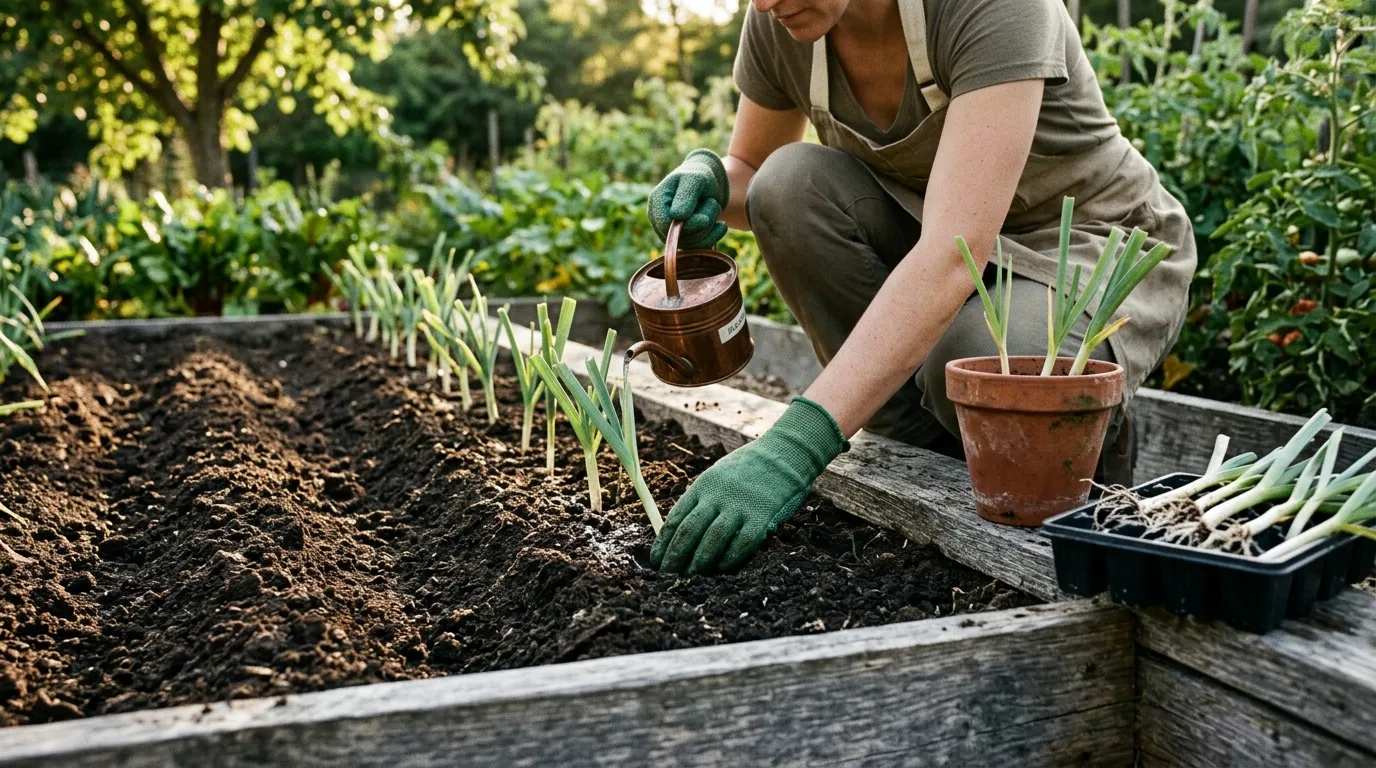 Repiquer les poireaux avec de l'eau de javel : dosage et conseils