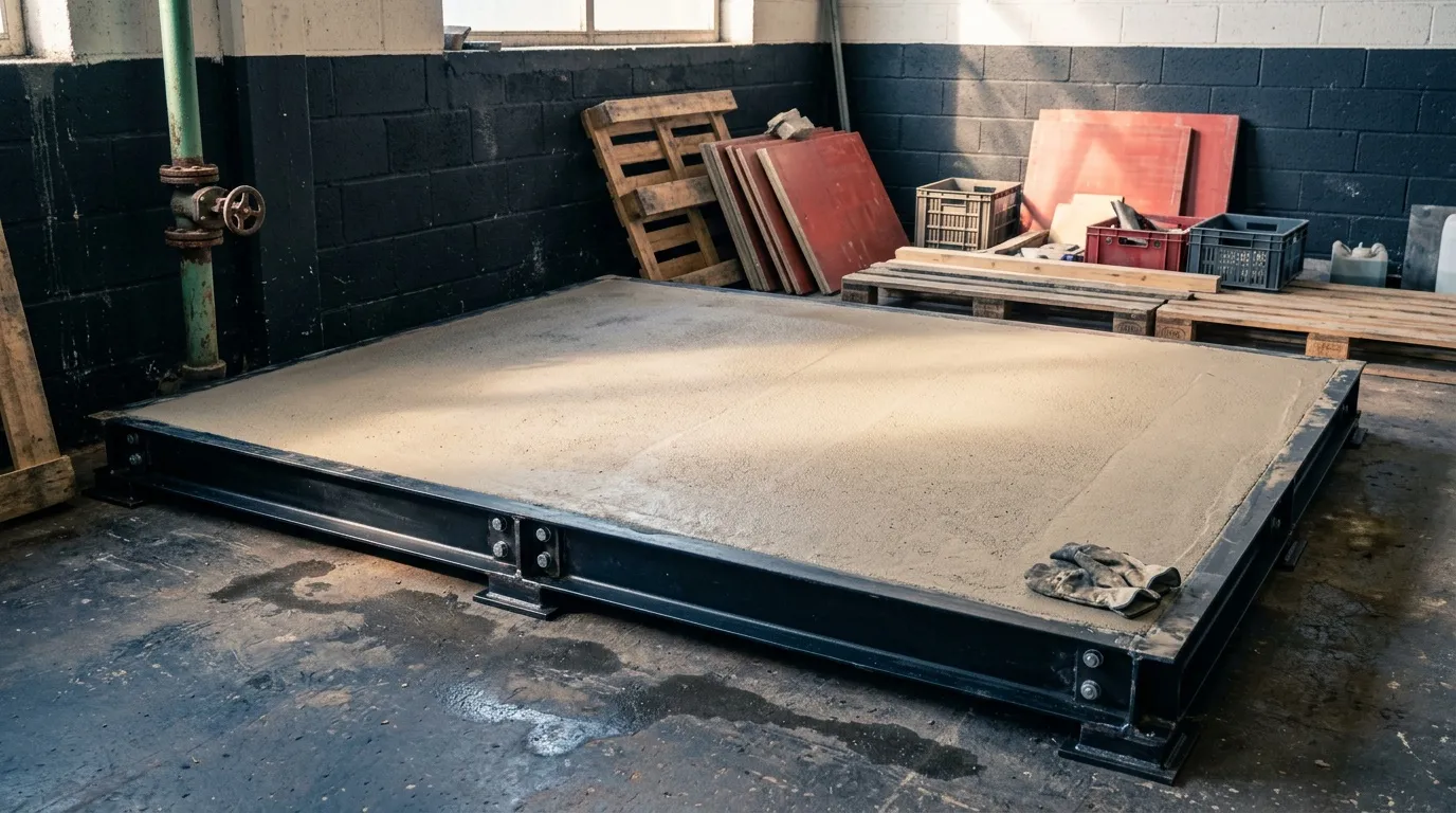 Grande balance de pesage industrielle avec plateau en b&eacute;ton