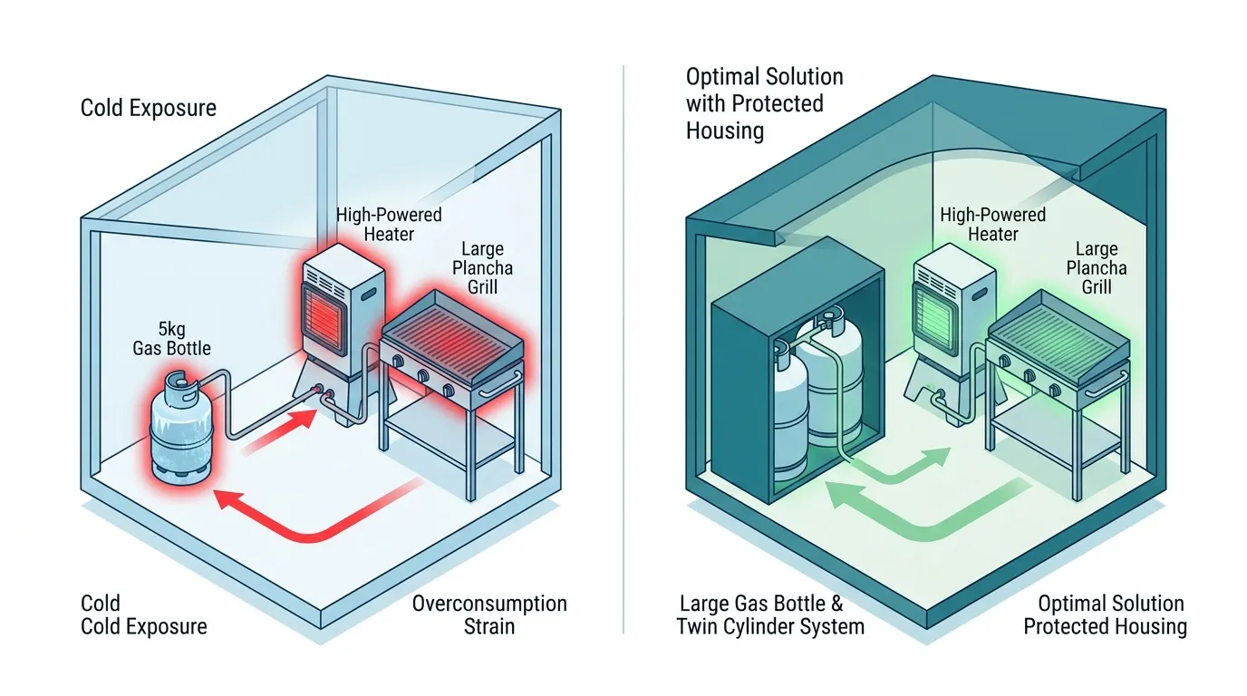 Comparaison entre système de chauffage inefficace et solution optimale protégée
