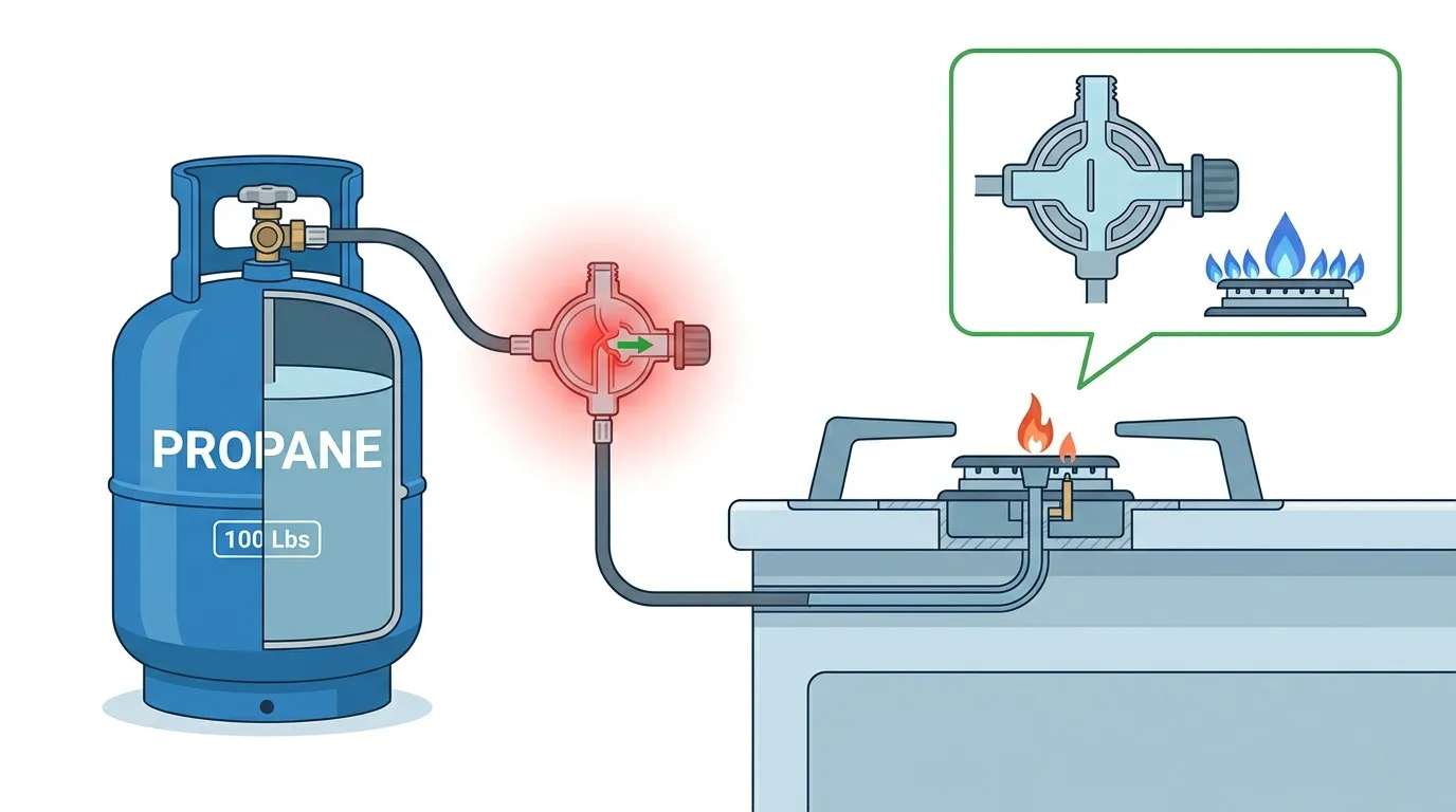 bouteille de gaz neuve mais petite flamme