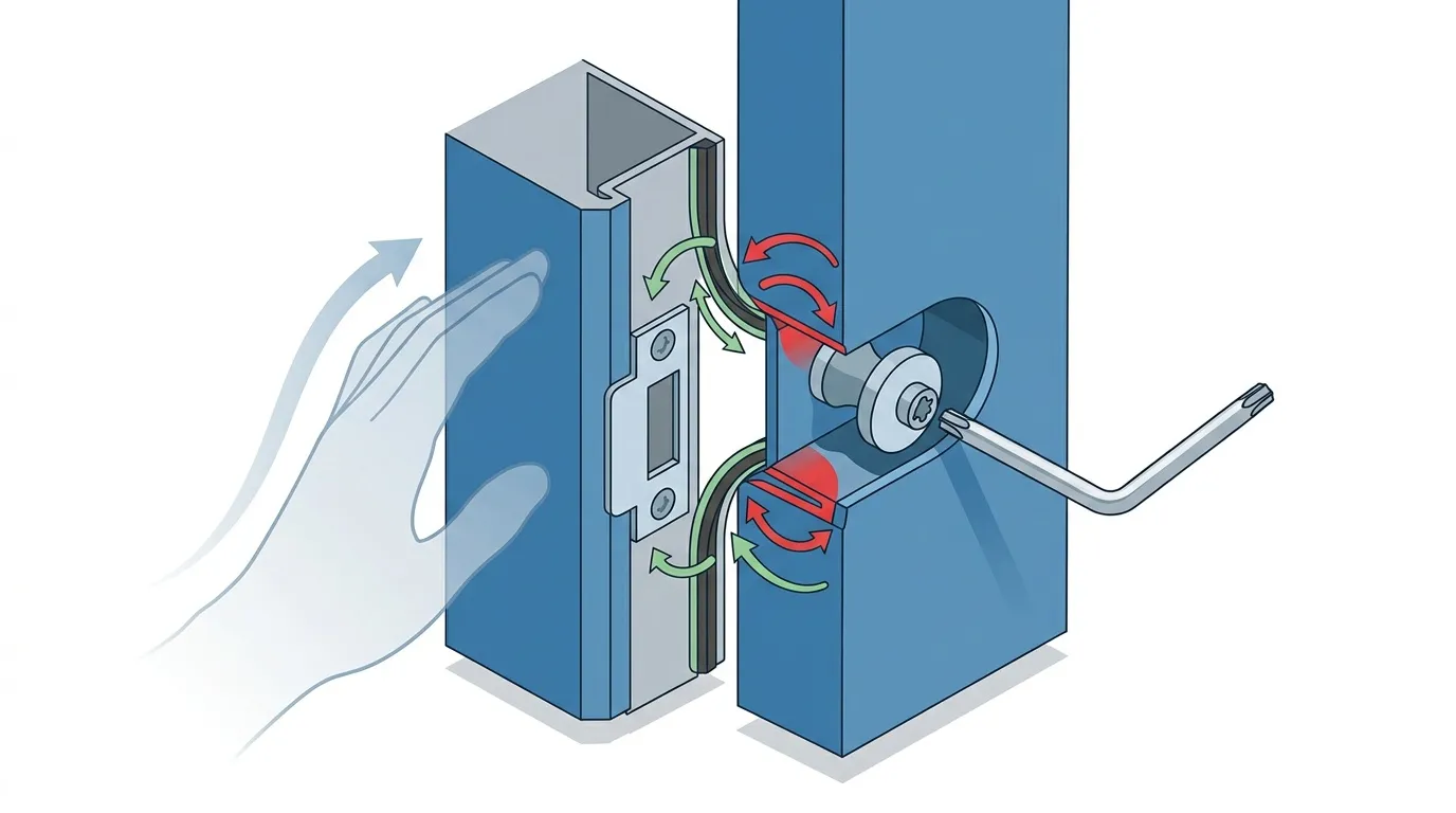Sch&eacute;ma technique d'une serrure connect&eacute;e avec composants &eacute;lectriques