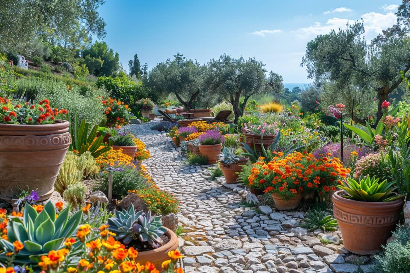 Aménagement jardin méditerranéen : conseils et idées pour créer un oasis sec et coloré chez vous