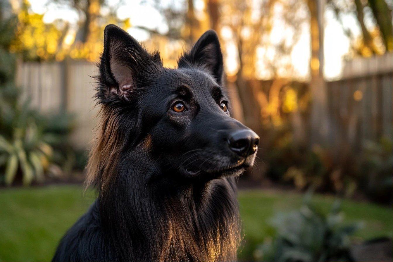 Berger allemand noir : caractéristiques et particularités de ce chien de garde au poil long