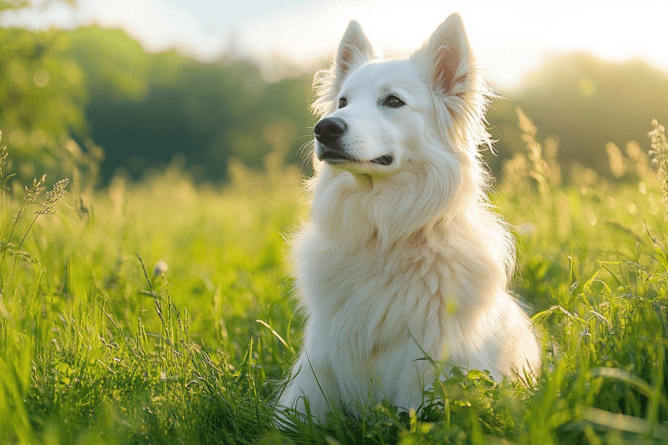 Berger américain blanc : caractère, santé, alimentation et prix en élevage