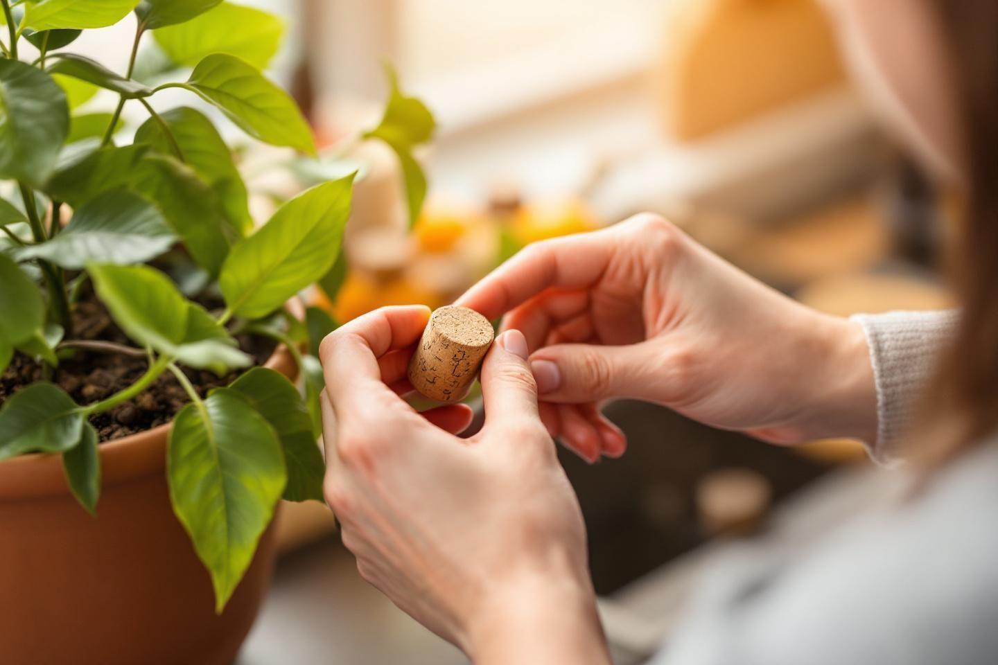 Bouchons de liège : ne les jetez plus, ils chouchoutent vos plantes !