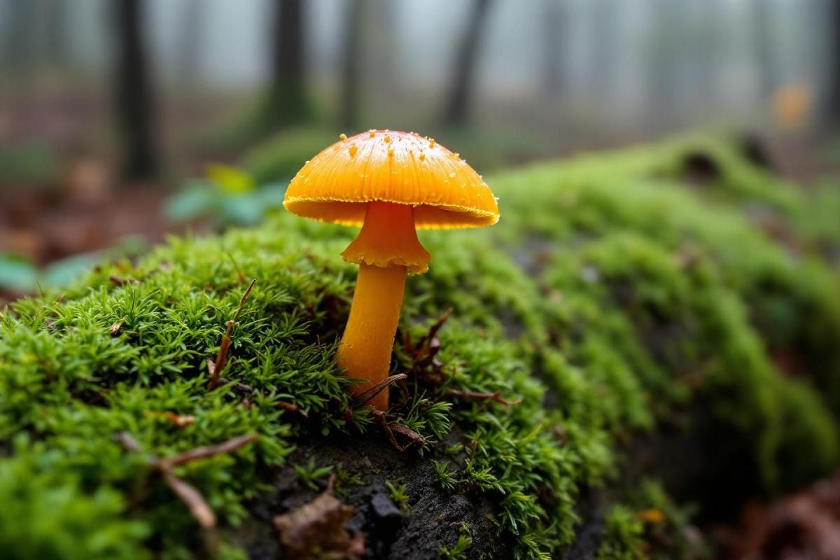 Champignon orange sur bois mort : identification et comestibilité
