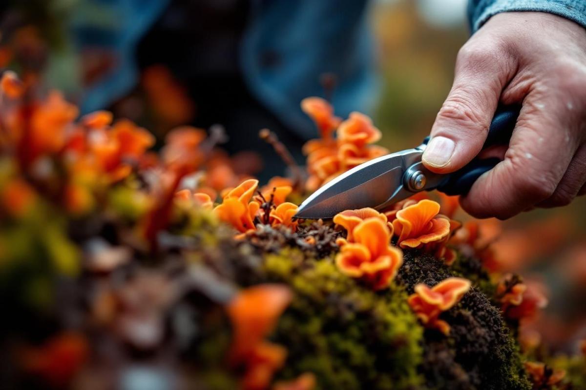 Champignon orange sur bois mort : identification et comestibilité