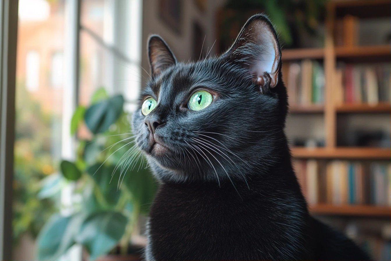 Chat noir aux yeux verts : images et posters disponibles pour votre déco