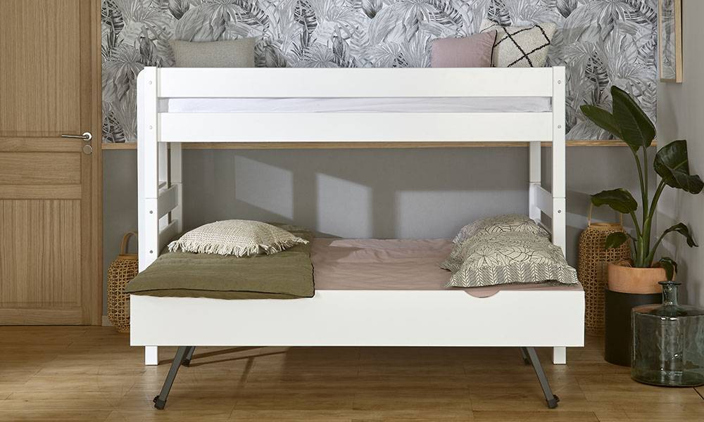 Lit superposé avec sommier gigogne