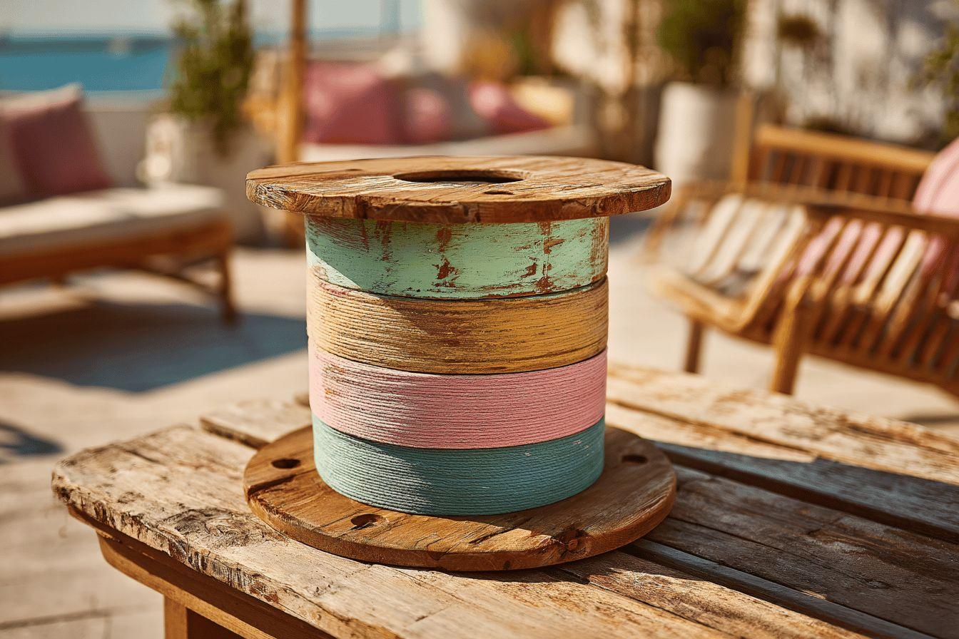 Comment peindre un touret en bois : guide DIY pour transformer votre touret en table