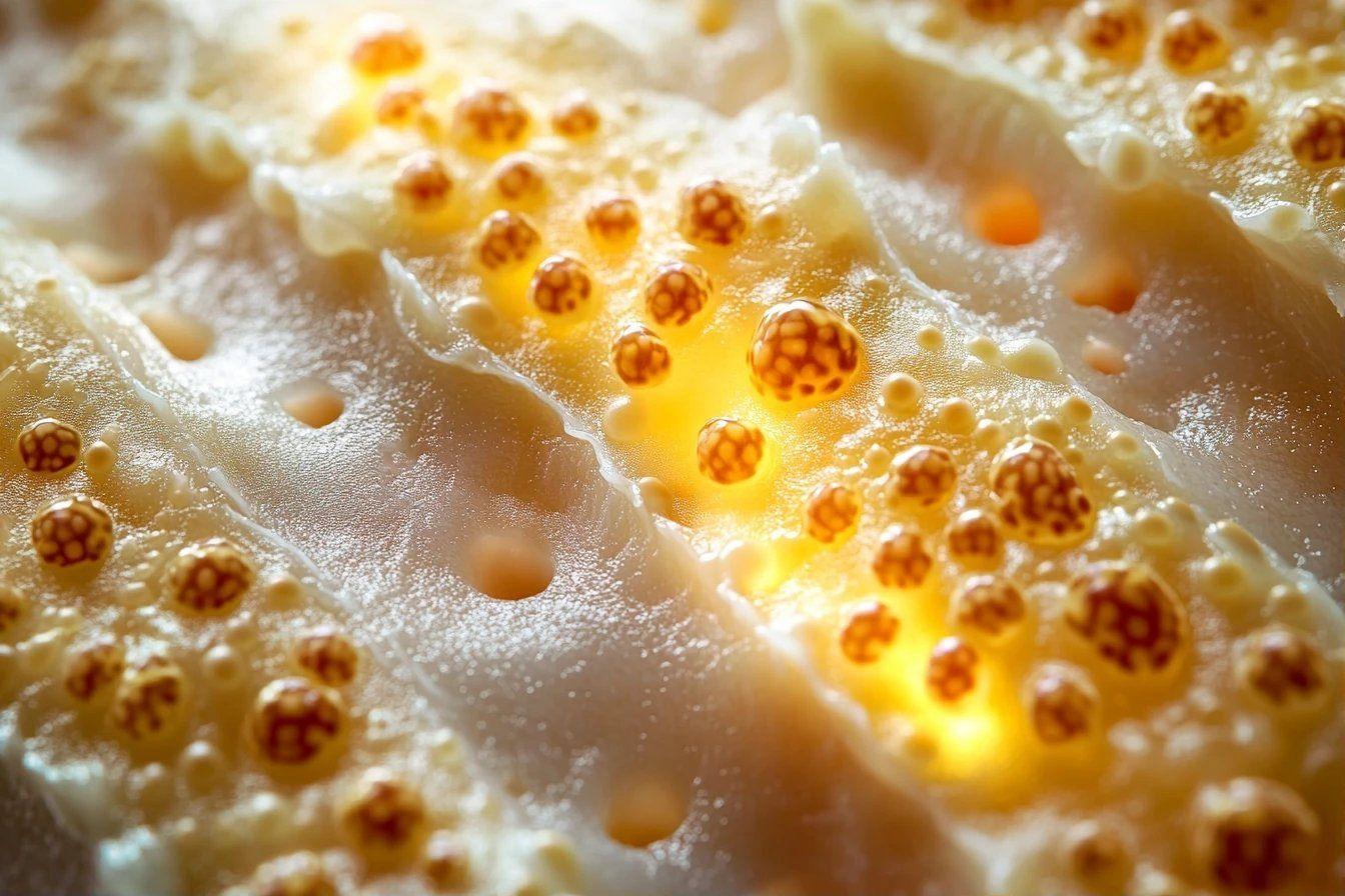 Gros plan sur des bourgeons jaunes et orangés texturés