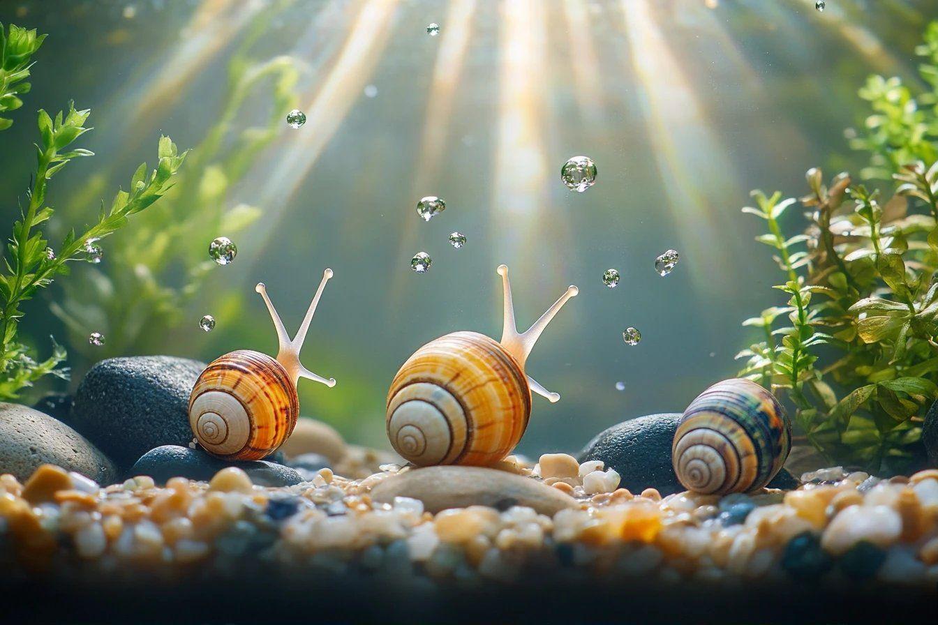 Escargots d'eau douce pour aquarium : invertébrés détritivores pour votre bassin