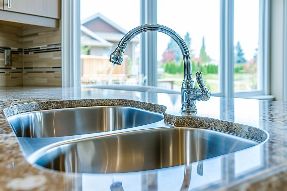 Évier d'angle 2 bacs : choix, installation et entretien