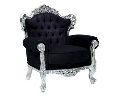 Fauteuil baroque noir