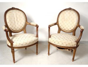 Fauteuil Louis XVI par deux