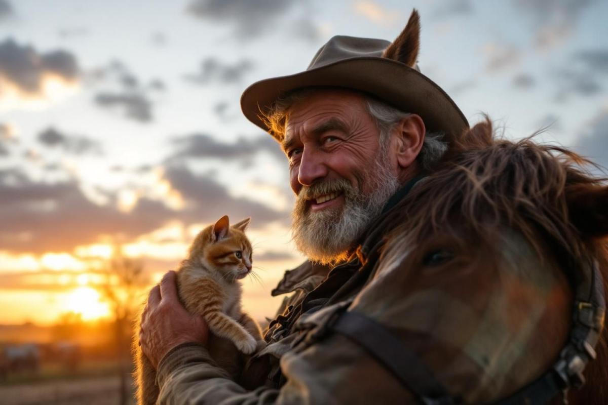 Un fermier adopte un chat contre les souris, mais un vieux cheval change la donne