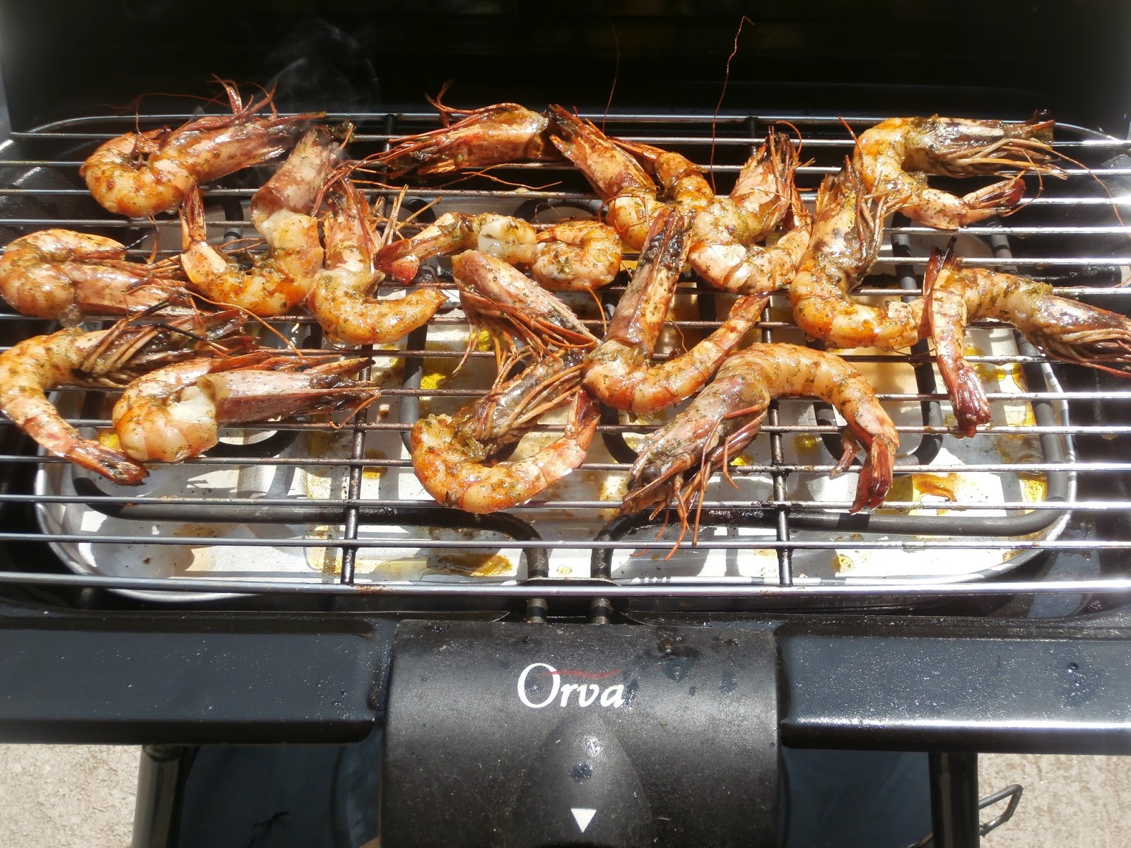 Gambas au barbecue