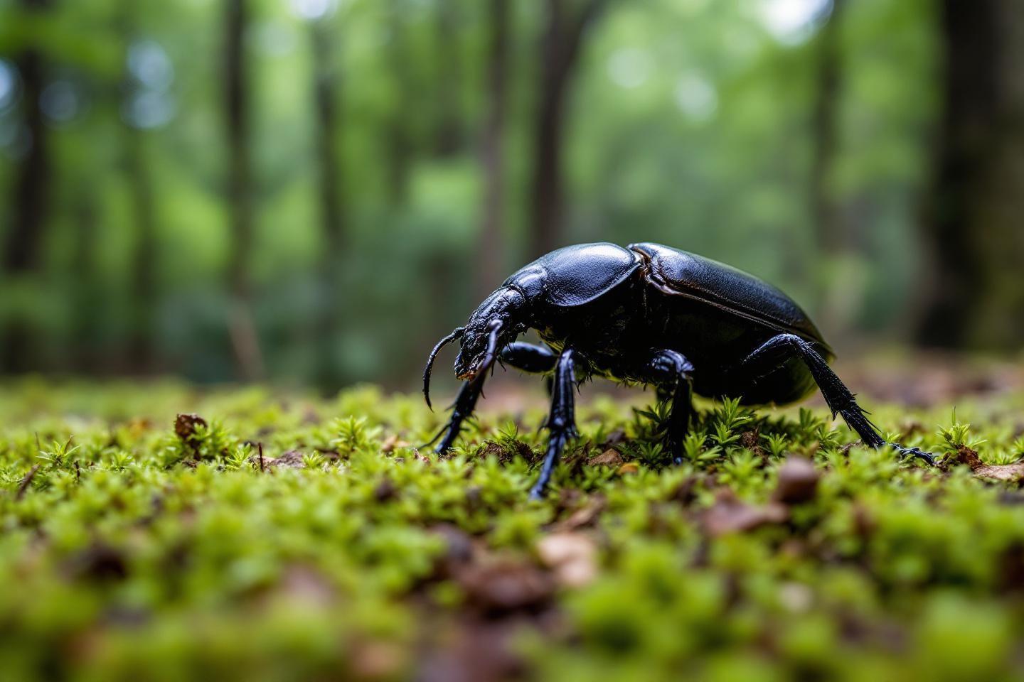 Gros insecte noir avec antennes : identification et caractéristiques du grand capricorne