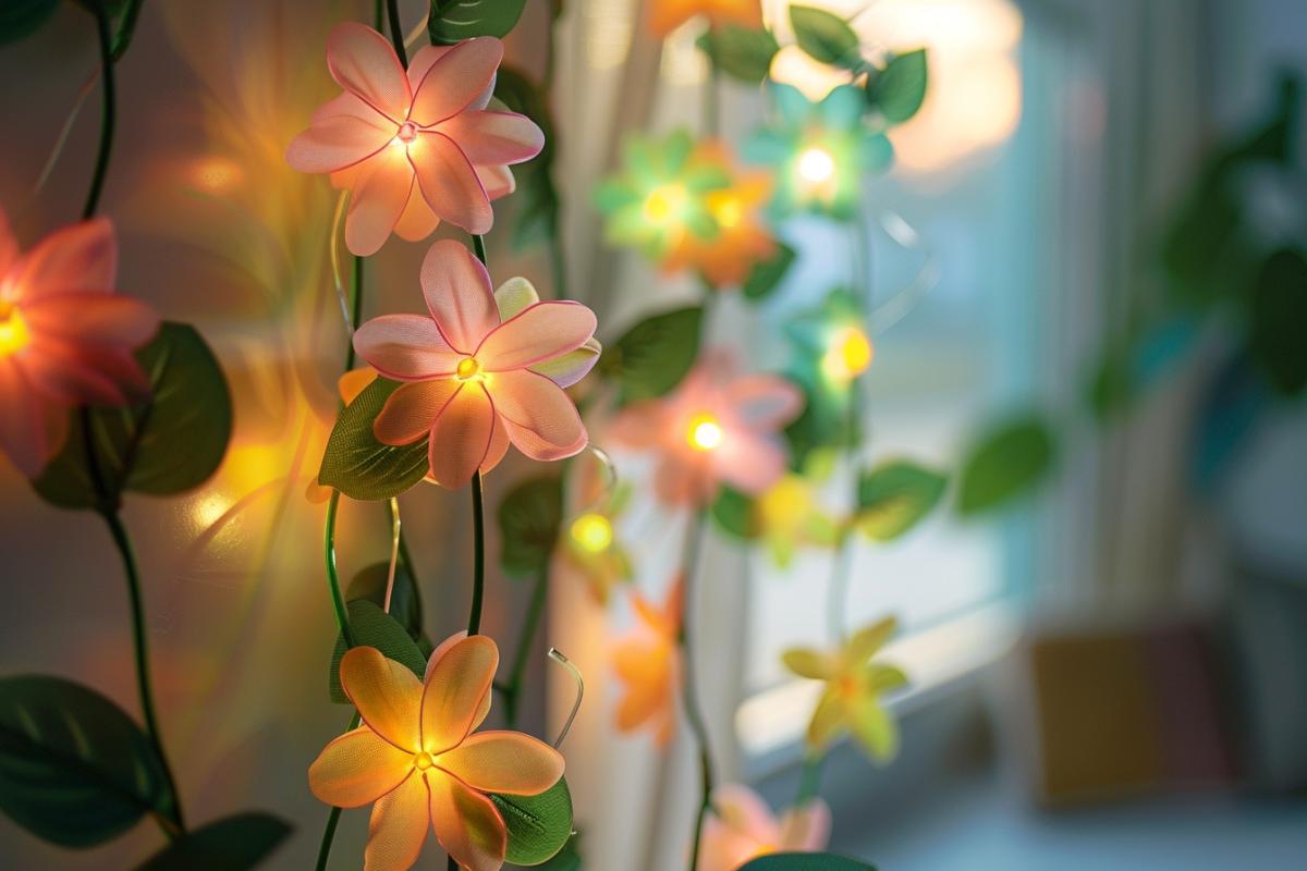 Guirlande lumineuse fleurie à moins de 4€ disponible chez Action : bon plan !