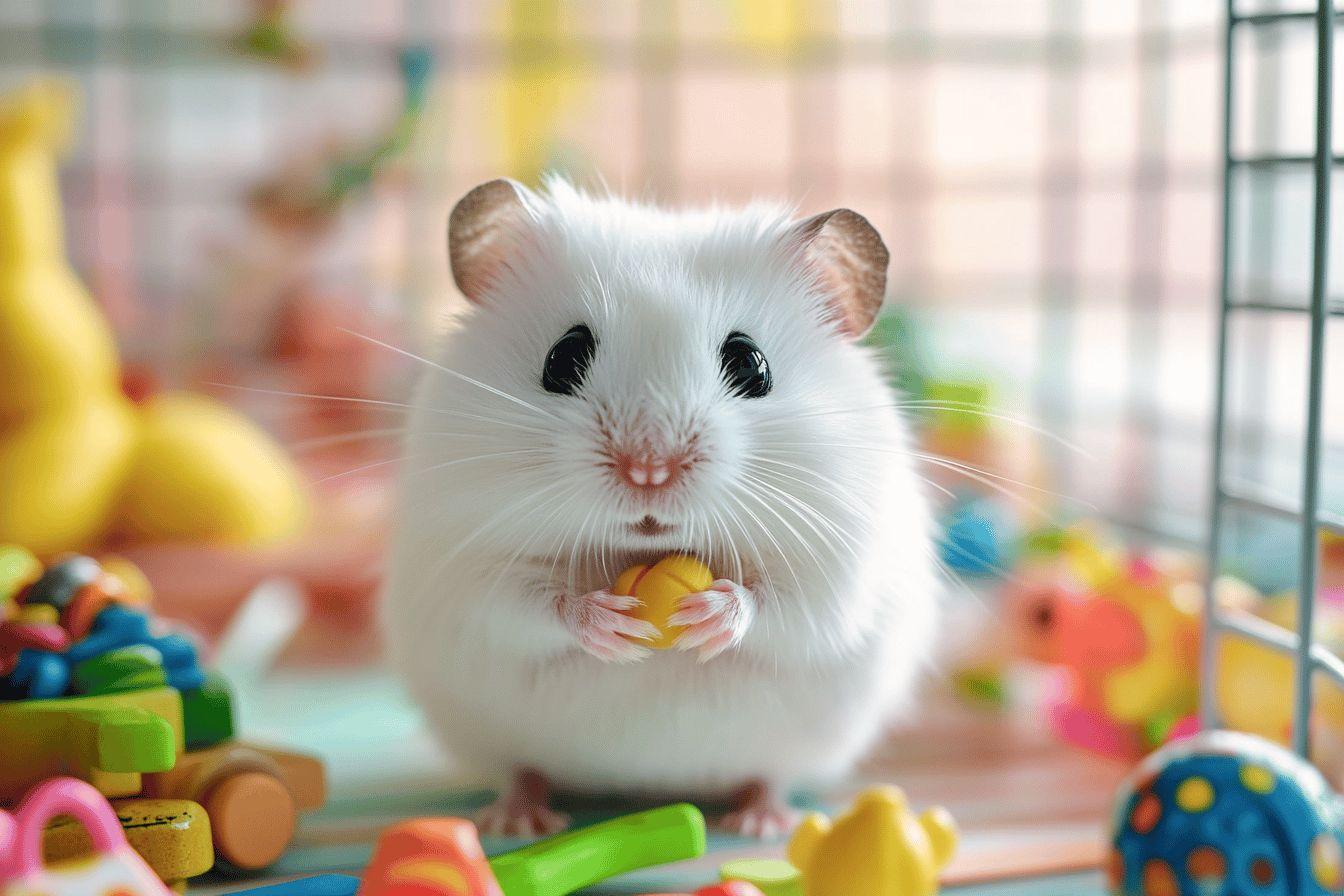 Hamster blanc russe : images, cages et accessoires pour votre petit animal de compagnie