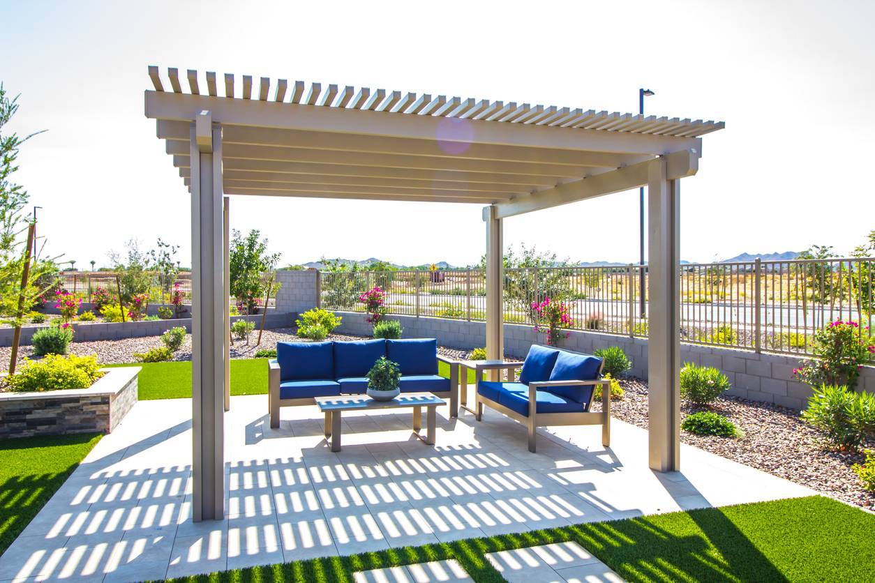 Une pergola aménagée