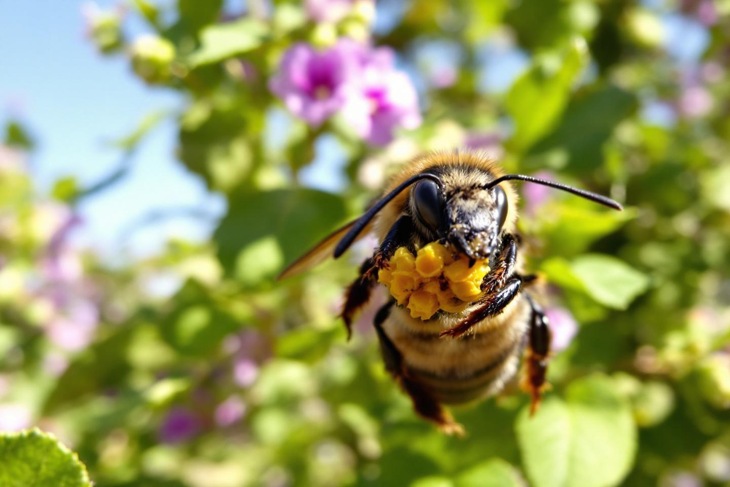 L'abeille charpentière : tout savoir sur le bourdon noir xylocope en lin