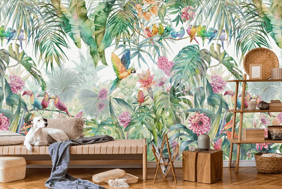 Le papier peint jungle sous les projecteurs