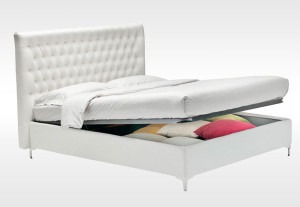 Lit coffre 140x190 blanc