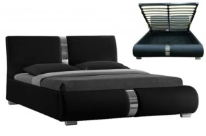 lit coffre noir ouvert et fermé