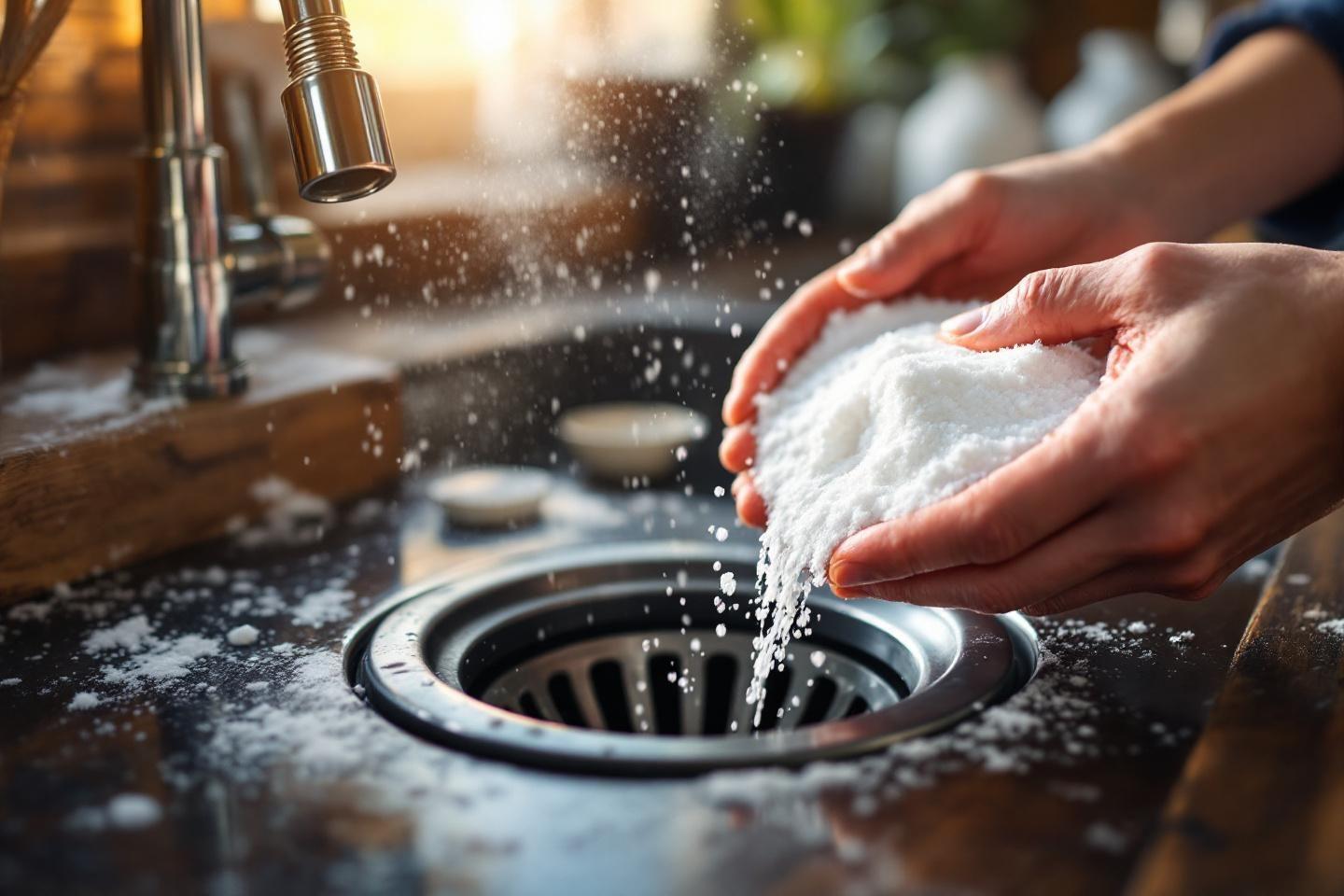 Nettoyage des canalisations : remèdes de grand-mère au bicarbonate pour déboucher
