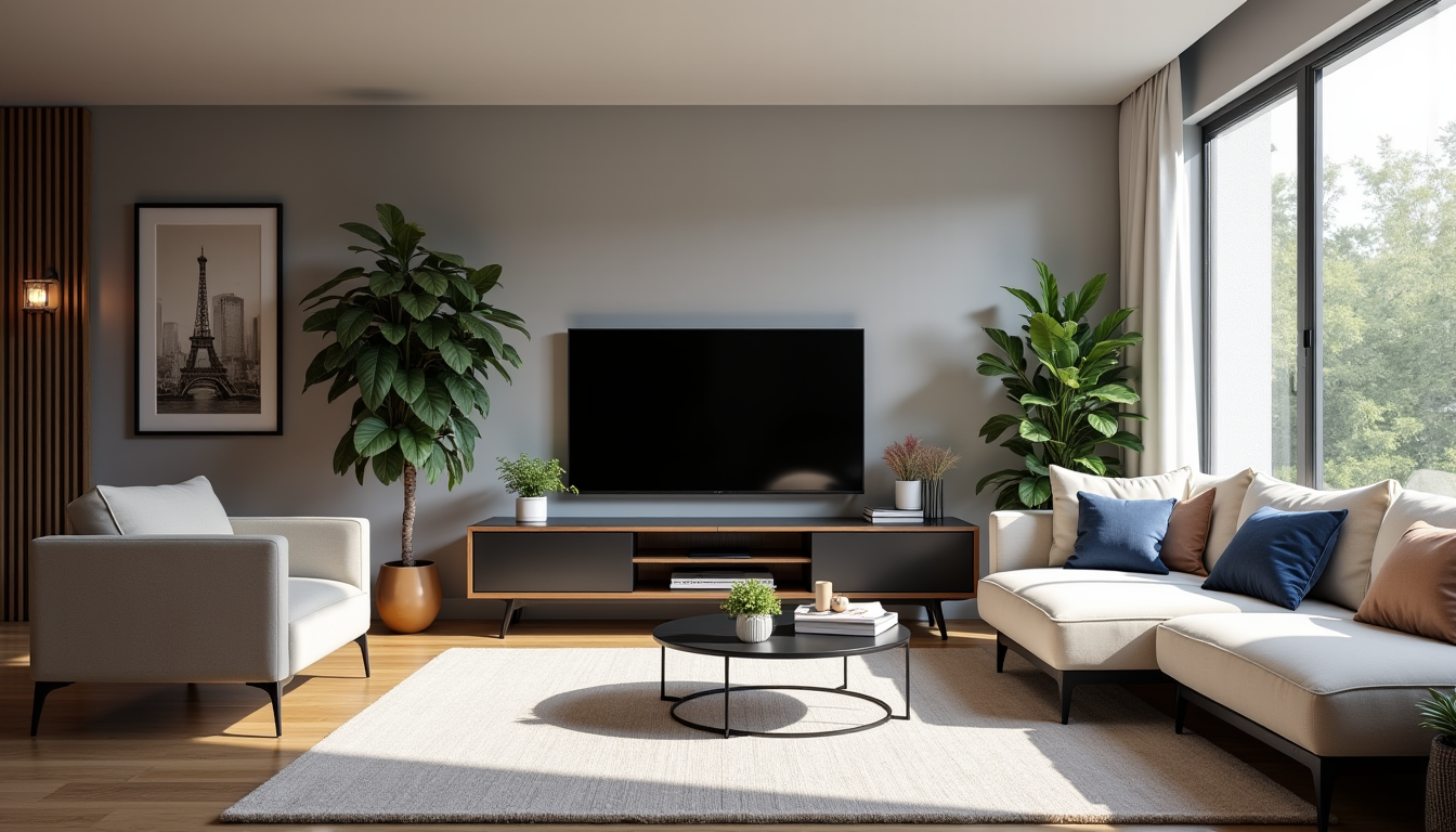 Comment aménager un salon chic avec un ensemble meuble tv moderne ?