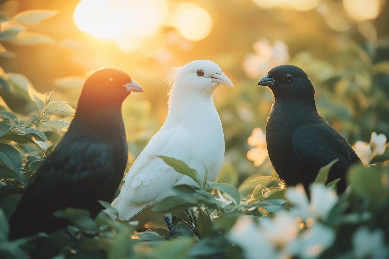 Les oiseaux blancs et les oiseaux noirs : conte soufi emblématique