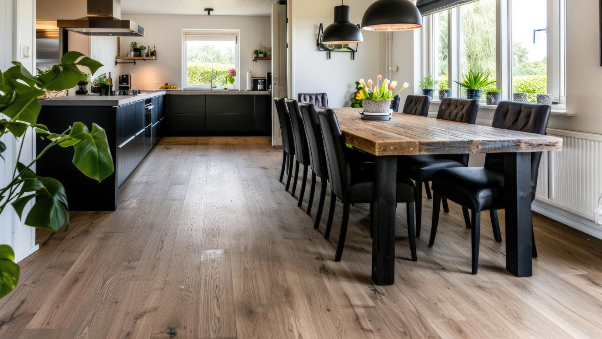 Parquet chêne dans la cuisine : élégance et authenticité pour un espace convivial
