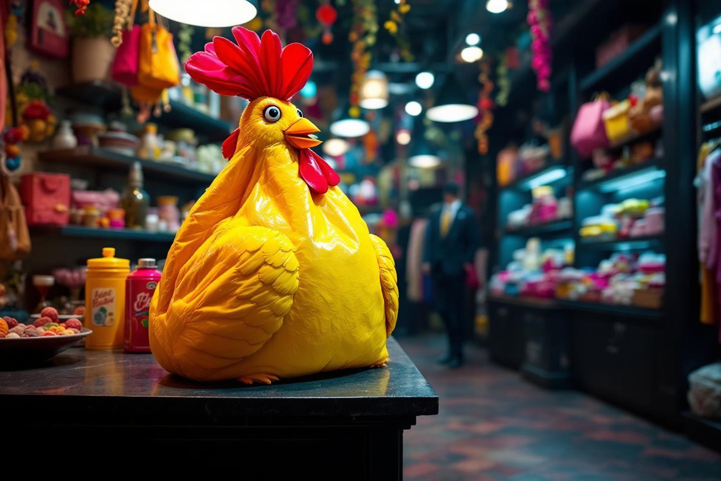 Poule moche : sac à main vraiment moche en forme de poule