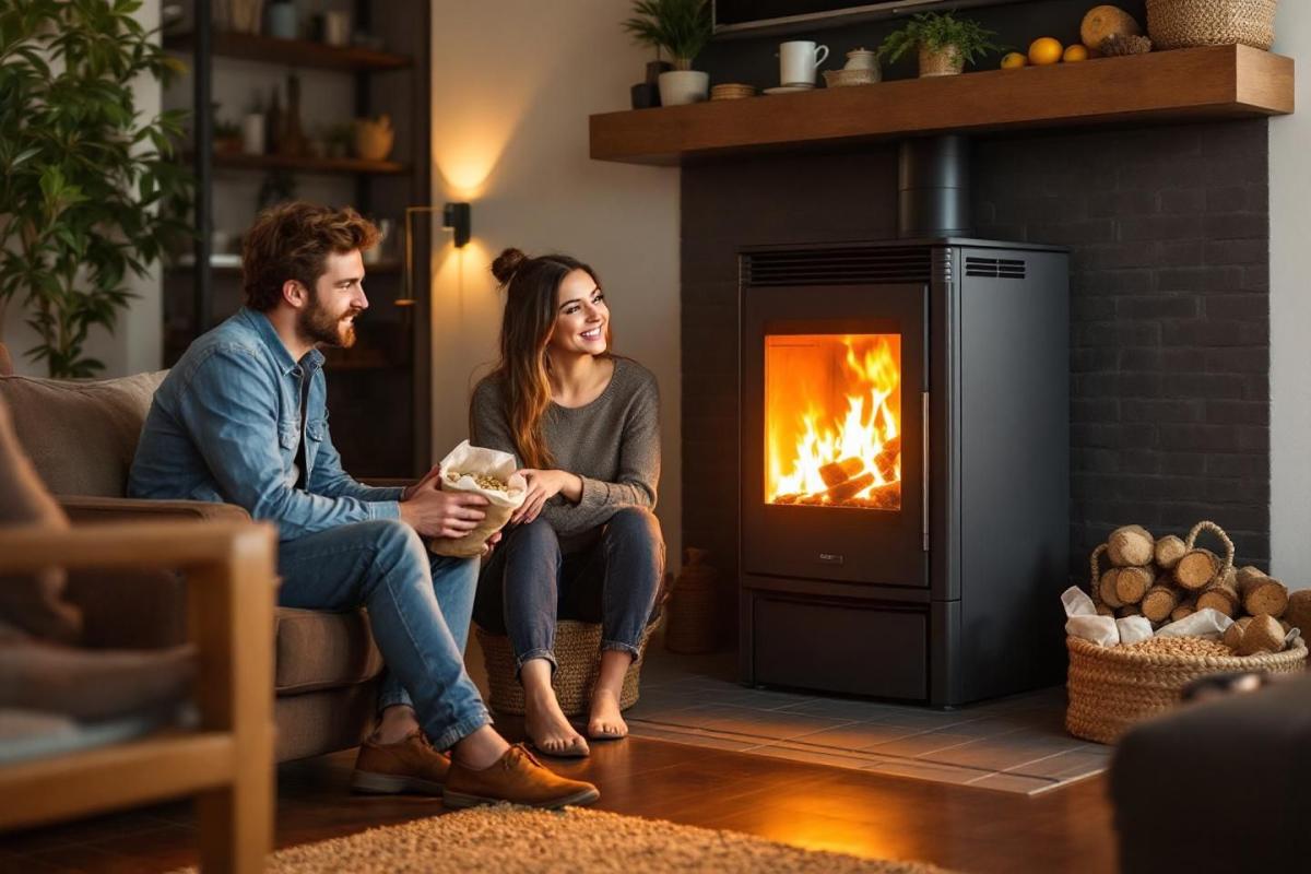 Propriétaires de poêle à granulés : la solution pratique et design qui simplifie enfin la gestion des sacs de pellets