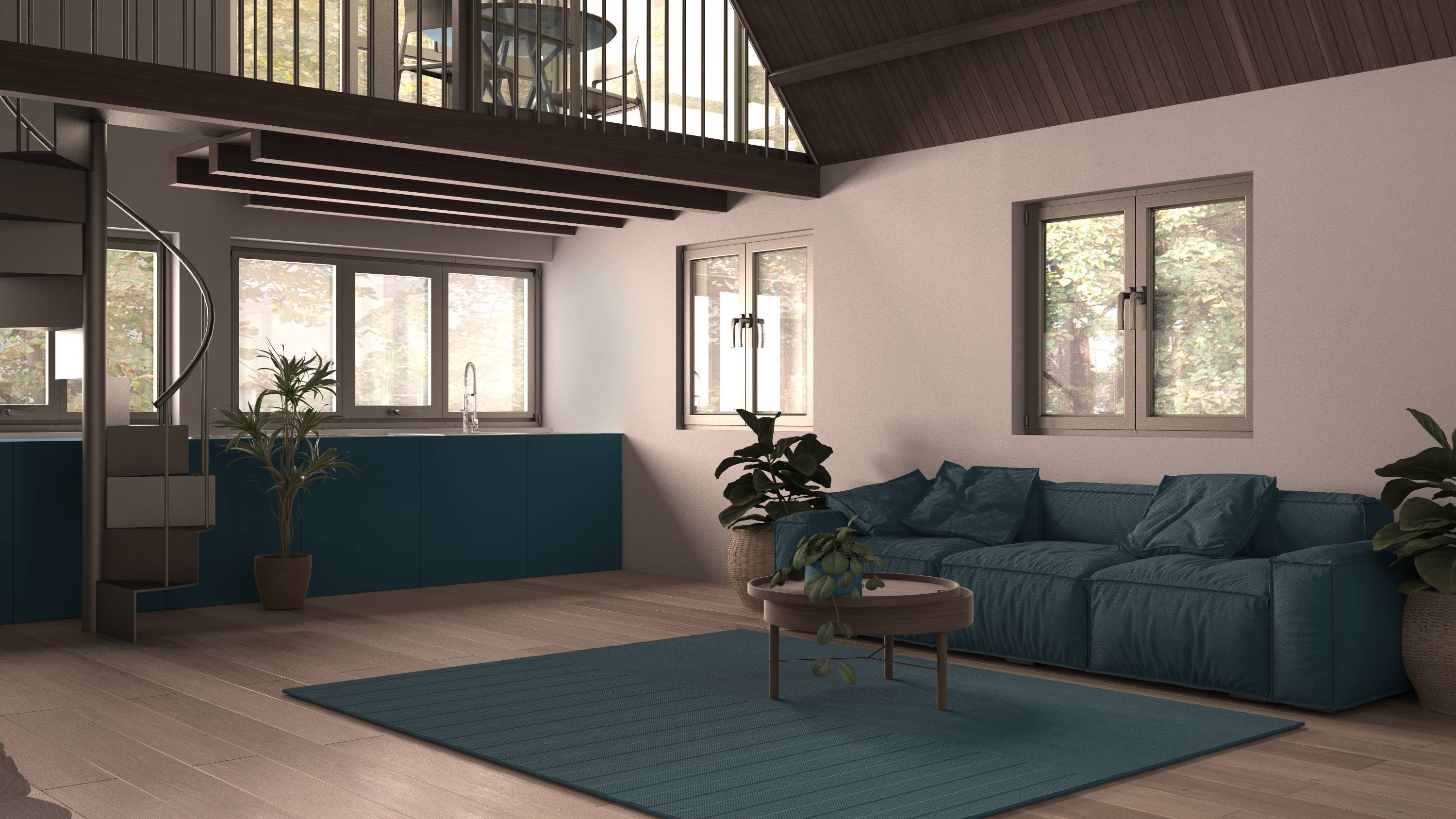 délimitation pièce mezzanine filet catamaran