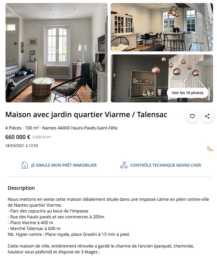 Annonce immobilière