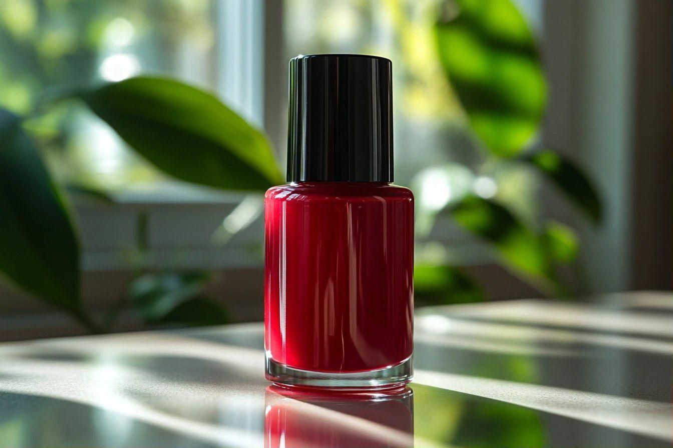 Vernis à ongles red cherry - L'alternative au vernis gel pour une manucure naturelle