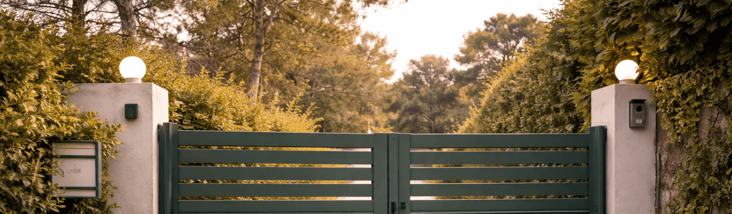 Portail battant d’un petit chemin